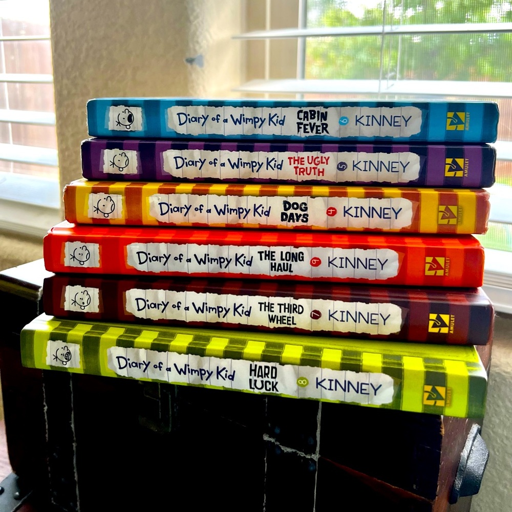 Diary of a Wimpy Kid by Jeff Kinney, Collection of 6 books, Hardcover